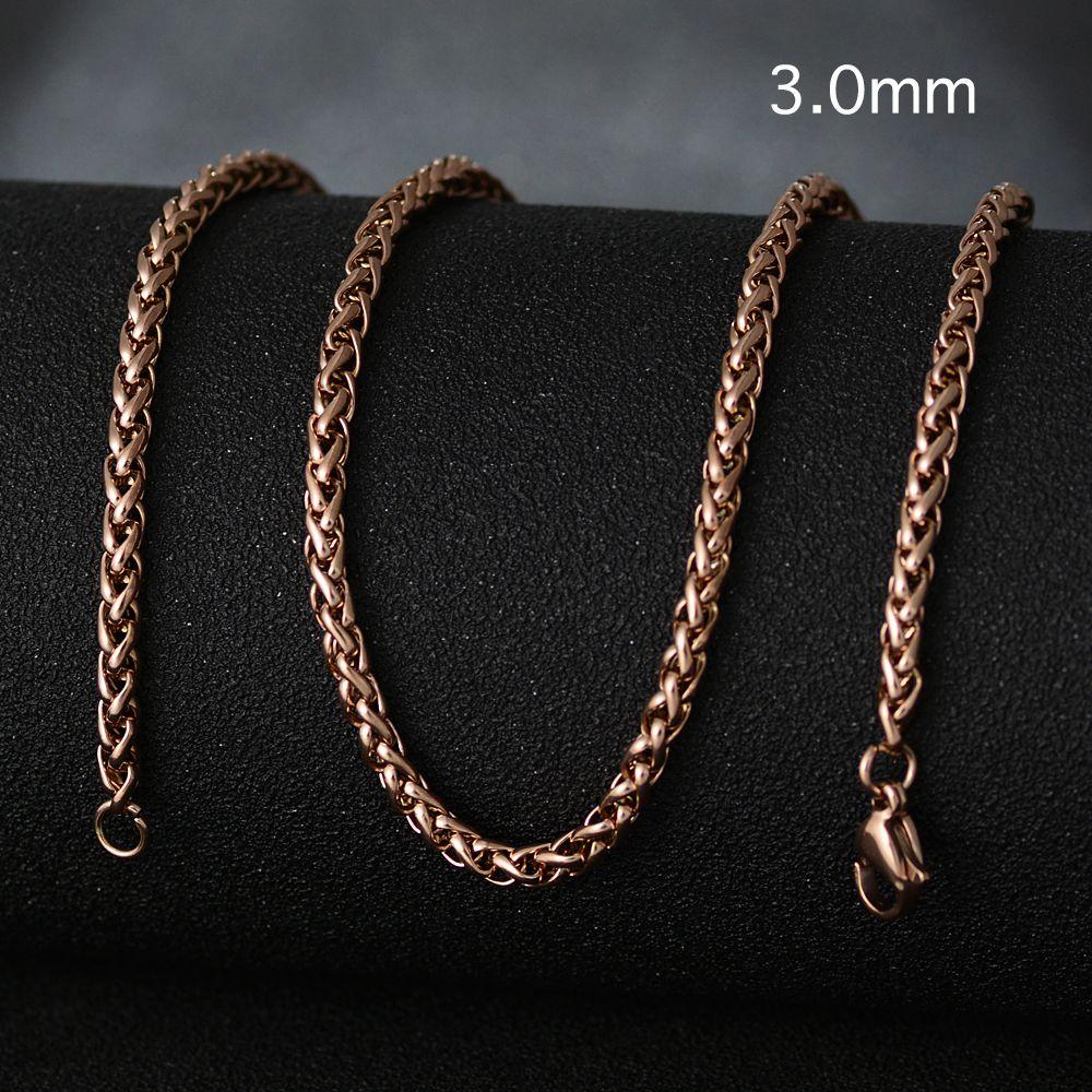50cm Nuova Moda Catena in Acciaio Inossidabile 1,2-3mm Colore Argento Oro Rosa Collana Gioielli Placcatura Sottovuoto Accessori Choker Collare