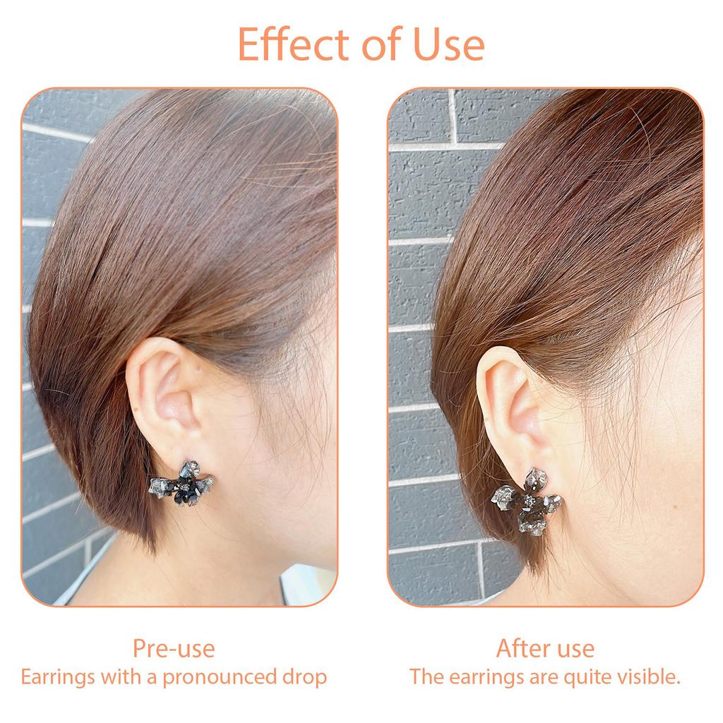 Set mit 10 verstellbaren Acryl-Ohrstöpselstabilisatoren für Studenten, leicht zu tragen, Ohrringheber, stilvolle schwere Ohrringverschlüsse