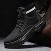 2025 winter new velvet thickened warm snow boots men's versatile casual Martin boots high-top tooling boots cotton shoes