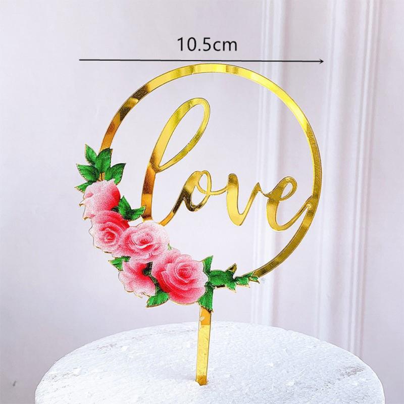Acrylic Cake Topper Decoration for Birthday Wedding Party Photo Prop