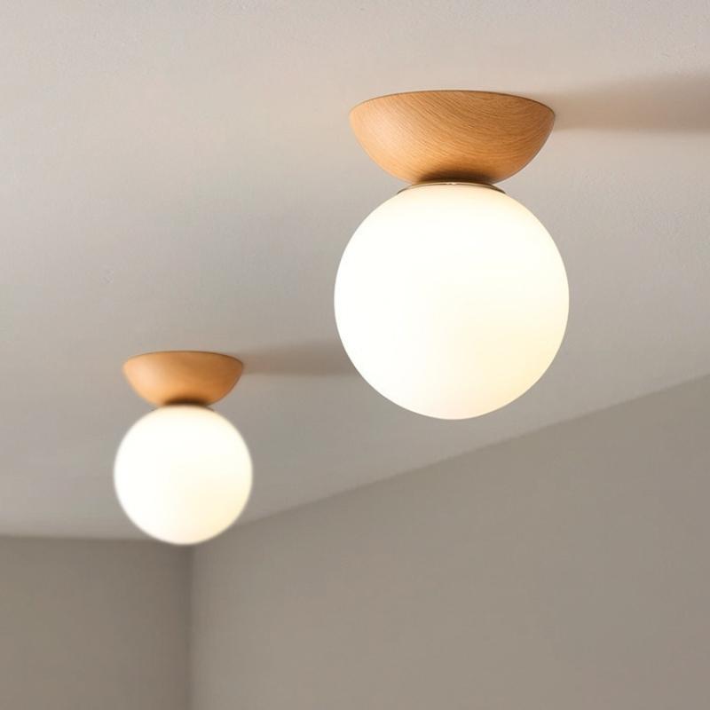 Lampen für Wohnzimmer Japanische Eingangstür Loggia Luftkorridor Flur Nordisch Balkon Runde Kugel Türleuchte LED Deckenleuchte