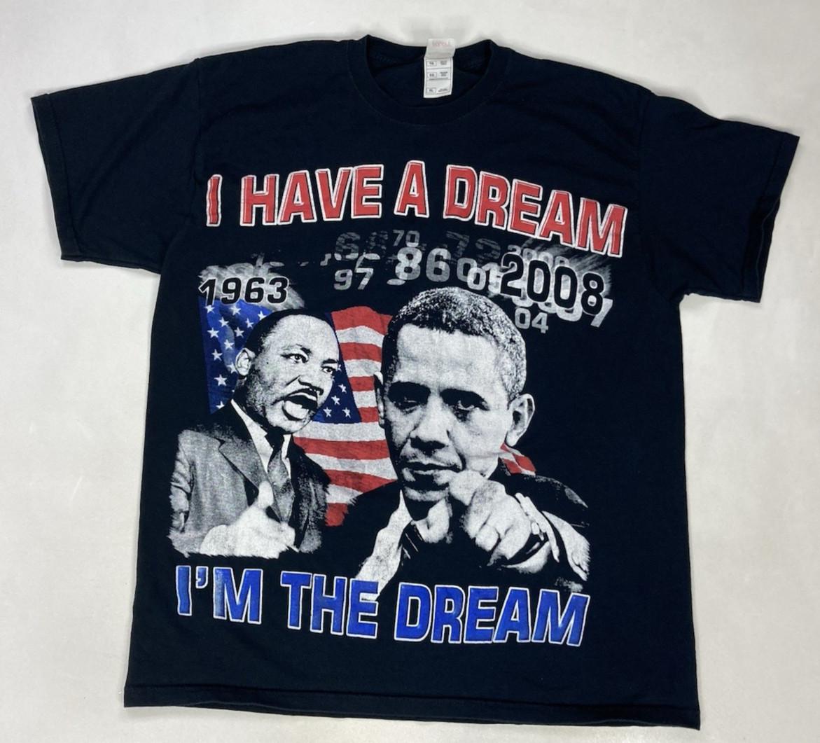Martin Luther King Jr MLK I Have A Dream Graphic T-shirt Men XL Barack Obama S