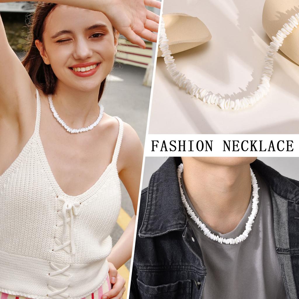 Collana con Catena di Conchiglie Puka Bohémien, Collana Choker con Conchiglie Marine da Spiaggia Hawaiana Regalo Donna