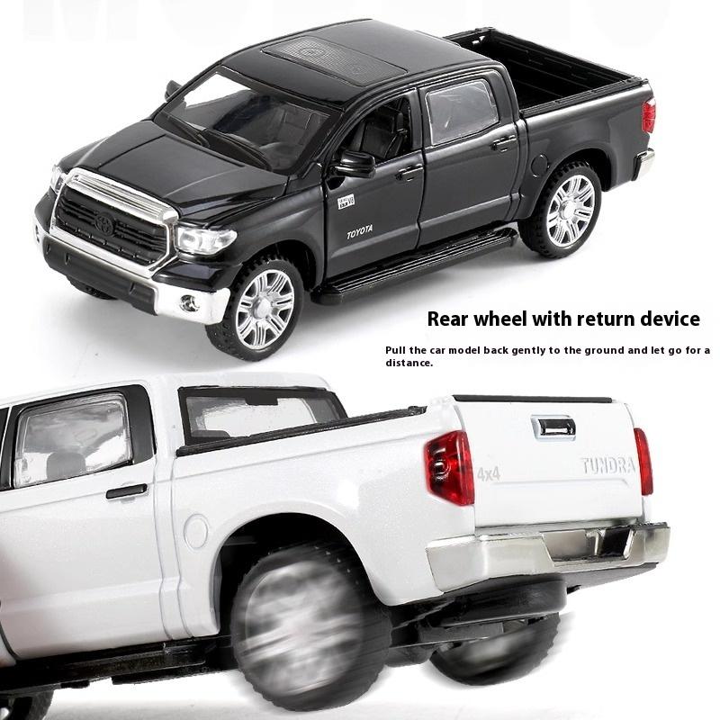 1/32 Scale Toyota Tundra Off Road SUV Pickup Truck Alloy Metal Diecast Car Model Sound & Light Adult Collectible Gifts Mini GT Present