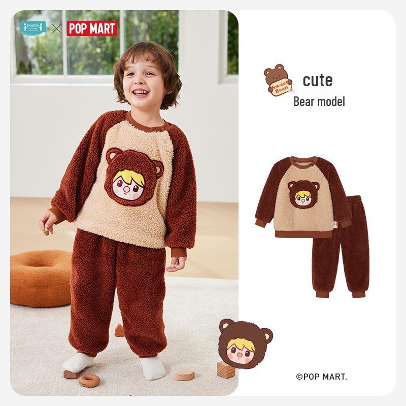 iBaby Pop Mart Детский антистатический теплый пушистый комплект домашней одежды с круглым вырезом 120 cm