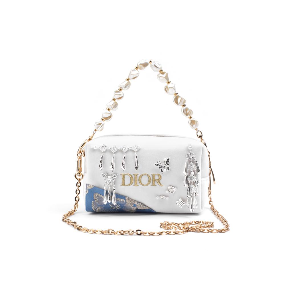 Borsa porta trucchi Remake Fatta a mano DIY Ispirata a Dior