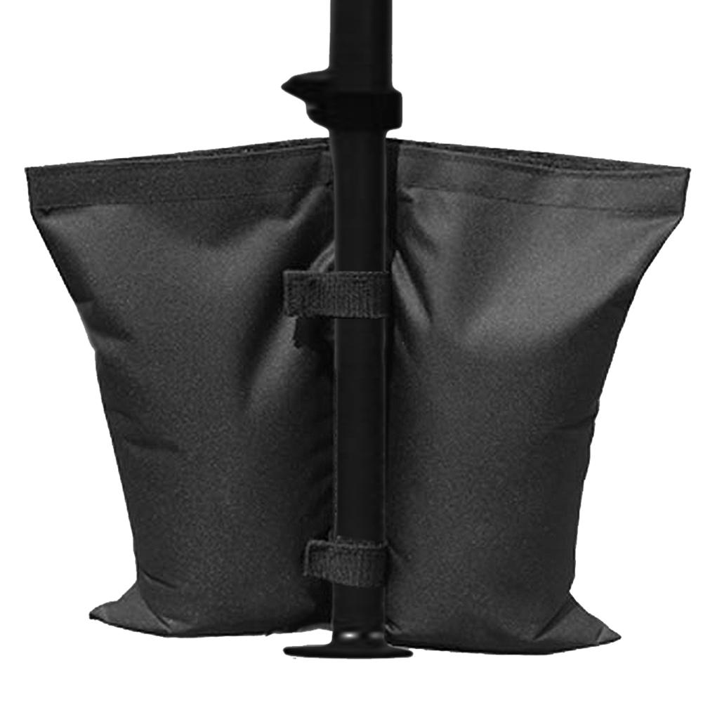 4 SZT. Tkanina Oxford Trwały Czarny Namiot Mocowany Worek z Piaskiem Duża Pojemność Dobra Wodoodporność Zewnętrzny Cień