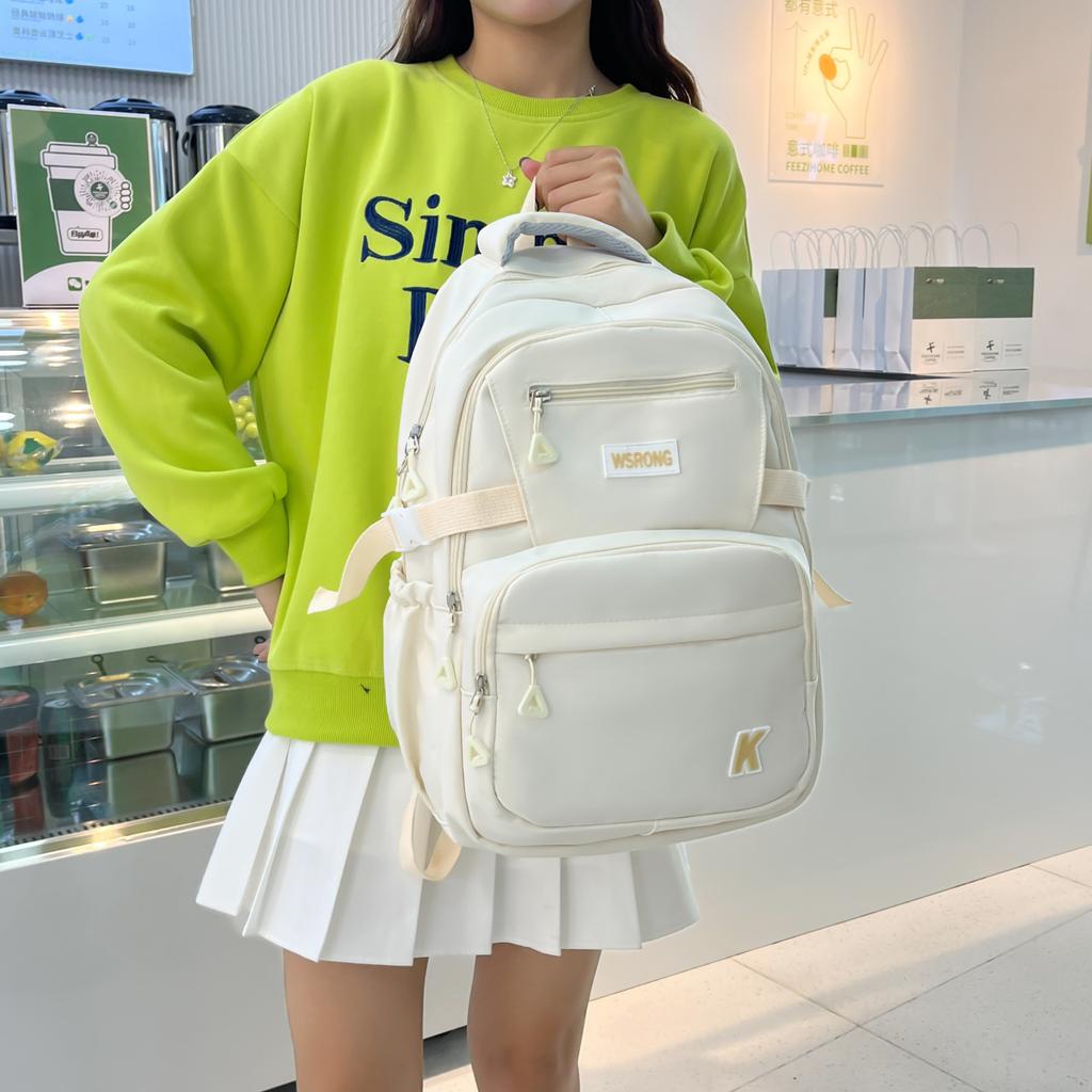 Large capacity backpack female Korean versatile high school student college student schoolbag trendy brand junior high school student backpack