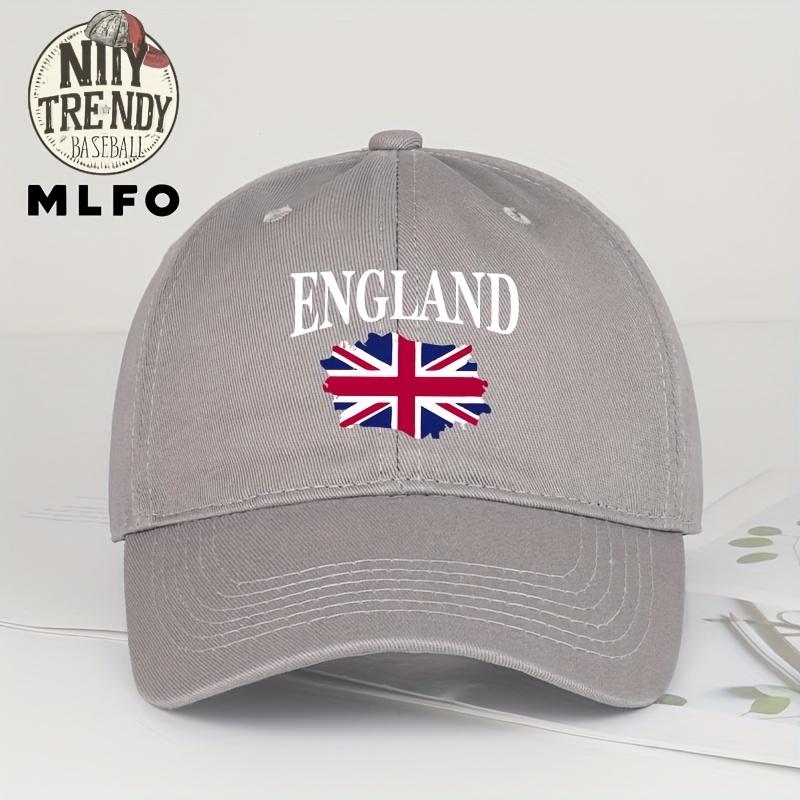 Lightweight Adjustable Baseball Cap with ENGLAND Print Classic Comfortable SoftTop Cap Featuring a National Flag Design Bre