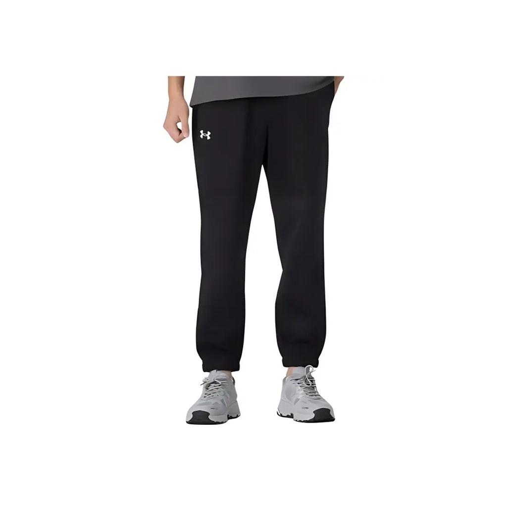 Under Armour Hooded Zip-Up Solid Color Long Sleeve Mid-Waist Elastic Pants Casual Sports Set Unisex sets Black 24600705-001+23600401-001
