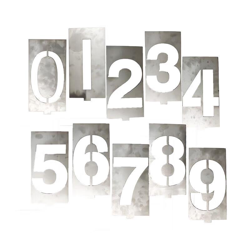 Stainless Steel Spray Paint Number Stencil Set