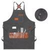 Waterproof Canvas Multi Pocket Barber Apron Men's and Women's Painting Work Clothes Anti Fouling Apron for Coffee