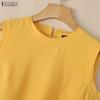 ZANZEA Women Lace Crochet Splice Summer Casual Rpund Neck Sleeveless Tank Tops