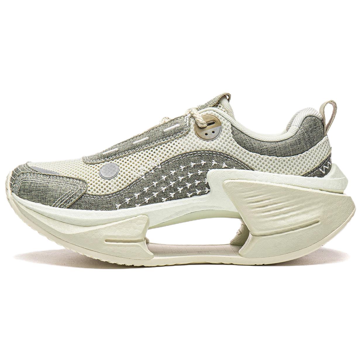 

Li Ning Absolute Shadow 3 Модные легкие кроссовки с амортизацией для бега Женские кроссовки Бело-серые AZGW064-2 37