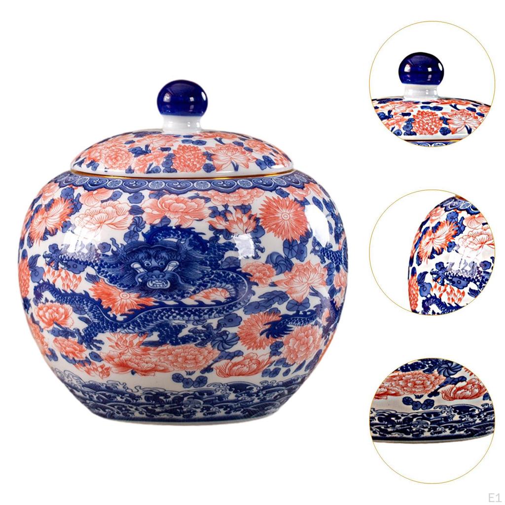 Blau-Weißes Keramik-Teedosen-Set - Aufbewahrungslösung für die Küche