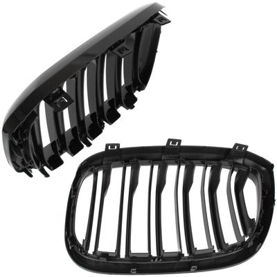 BMW X3 G01 2017- Grilles Between the Headlights (kidneys) Left + Right Set BLACK GLOSSY DOUBLE BAR