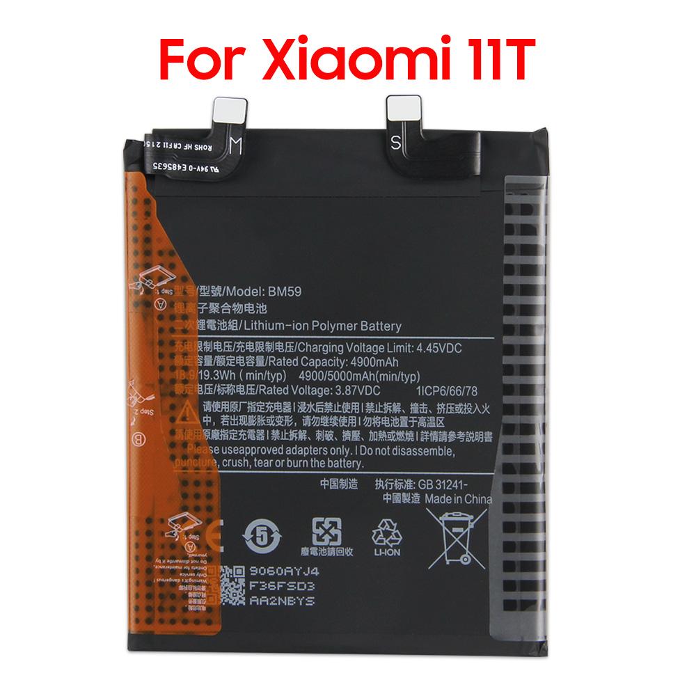 NEW Replacement Battery BM59 For Xiaomi 11T BM58 For Xiaomi 11T Pro 5000mAh with Tools