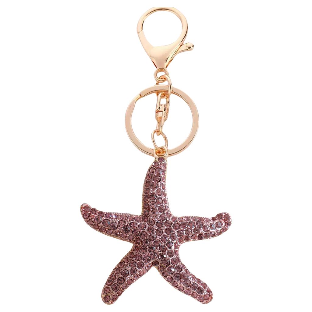 Glittering Marine Creature Keychain Strong Alloy Jewelry for Handbag Embellishment