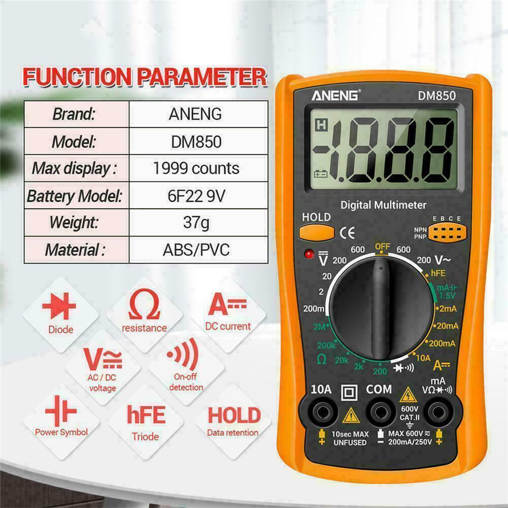 Digital Multimeter Kit Ammeter DM850 Electronics Meter