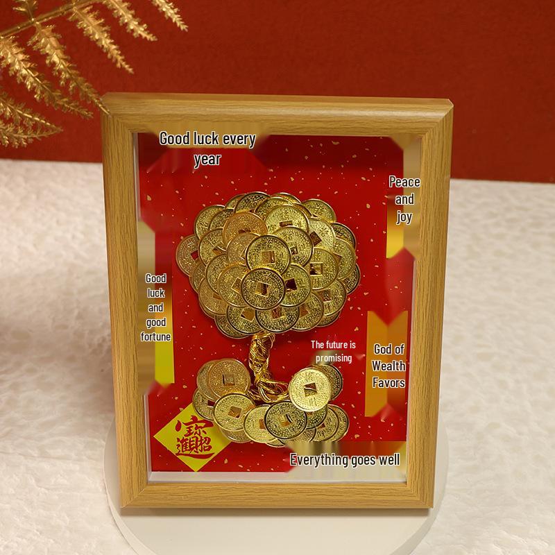 DIY Money Tree Photo Frame Kit: Handmade Coin Ornament and Decorative Painting Birthday Gift