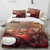 Drum Kit Music Instruments Guitar Comforter Bedding Set,Duvet Cover Bed Set Quilt Cover Pillowcase,King Queen Size Bedding Set