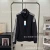 Men Women Windbreaker Jacket Loose Casual Stand Collar Outerwear Striped Plaid