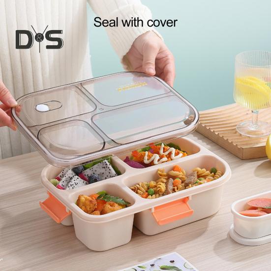 1 Set 1100/1550ML Dust-proof Bento Box Fresh-Keeping Convenient Smooth Opening Lunch Case