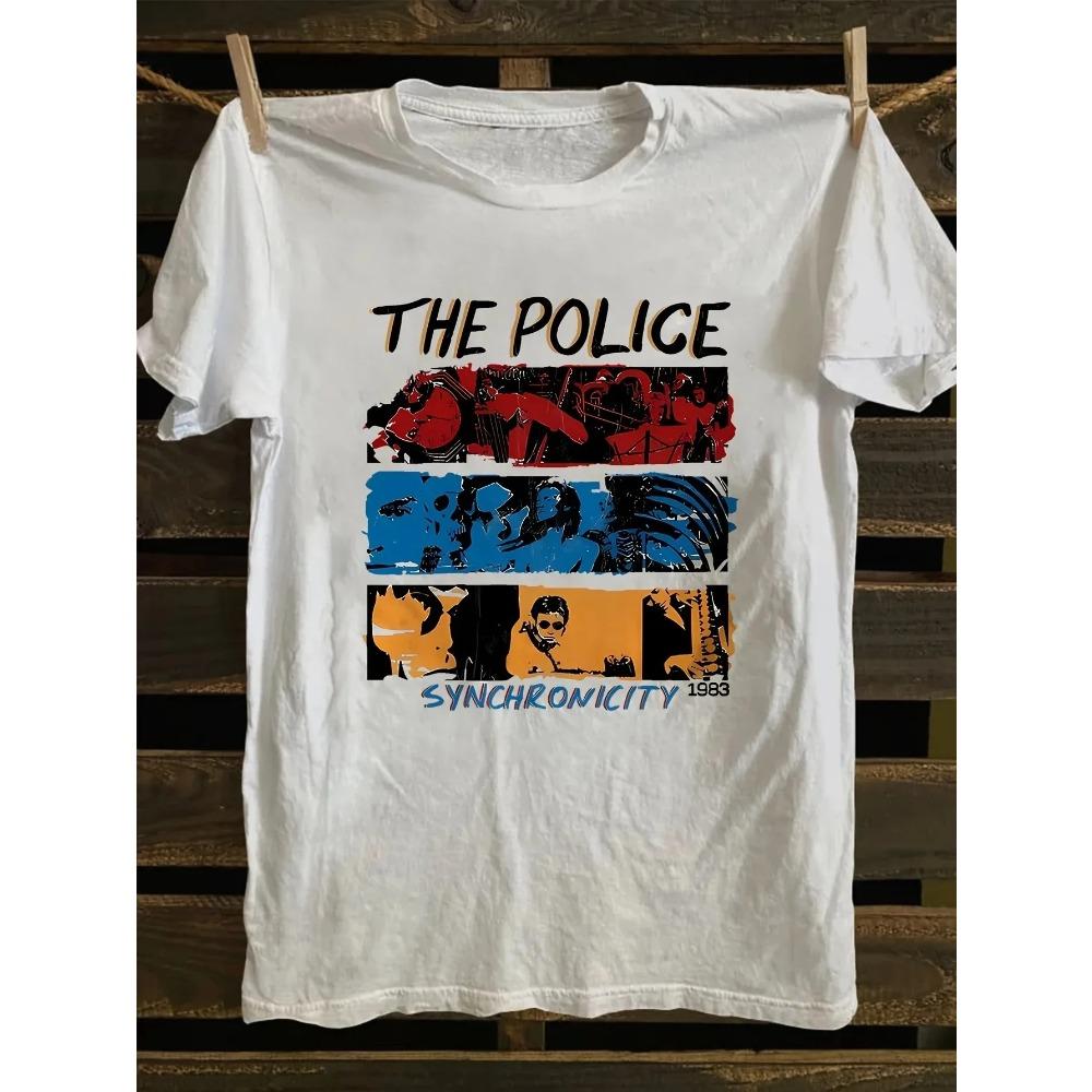 The Police Walking On The Moon Vintage Style Japan 1980 Tour Poster Print New Wave Rock Unisex T-Shirt