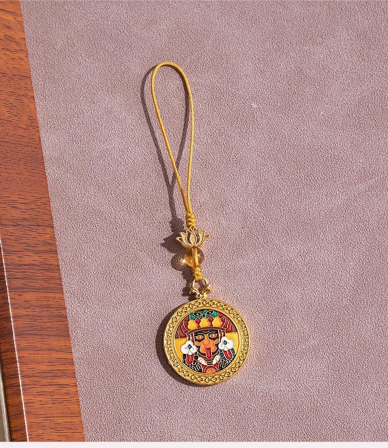 

Zhakiram Zodiac Sand Gold Pendant Keychain & Phone Charm