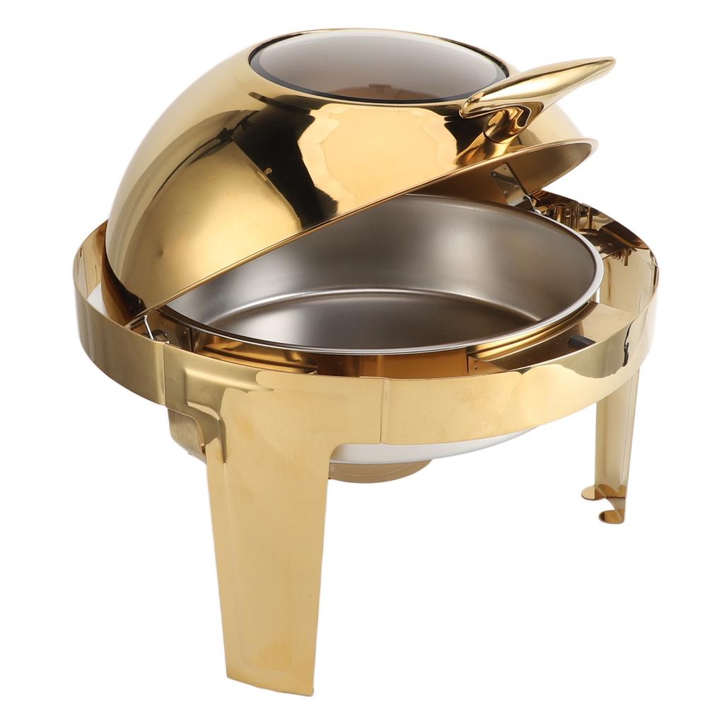Chafing Dish Buffet Set 6L Stainless Steel Alcohol Heated Round Catering Food Warmer with Food Pan