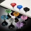 1pc 50mm Crystal Rose Glass Clear Knob Furniture Kitchen Drawer Cabinets Handles Dresser Closet Pulls Furniture Hardware