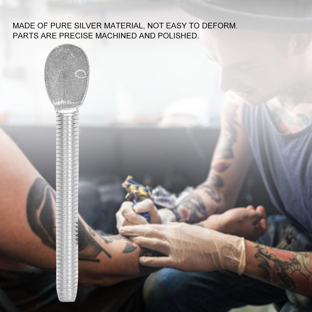 4.4cm1.7in Pure Silver Contact Screw Binder Binding Post Tattoo Machine Accessory Parts
