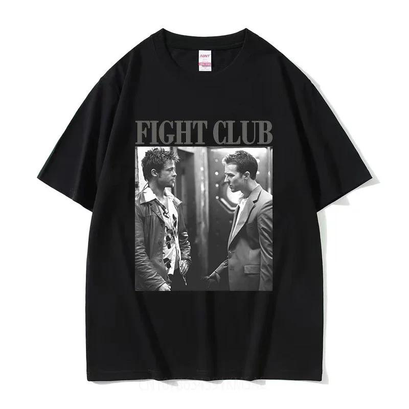 Classic Movie Fight Club Graphic T Shirt Unisex Vintage Gothic Short Sleeve Tshirt Unisex Punk Oversized Cotton Tshirts Streetwear