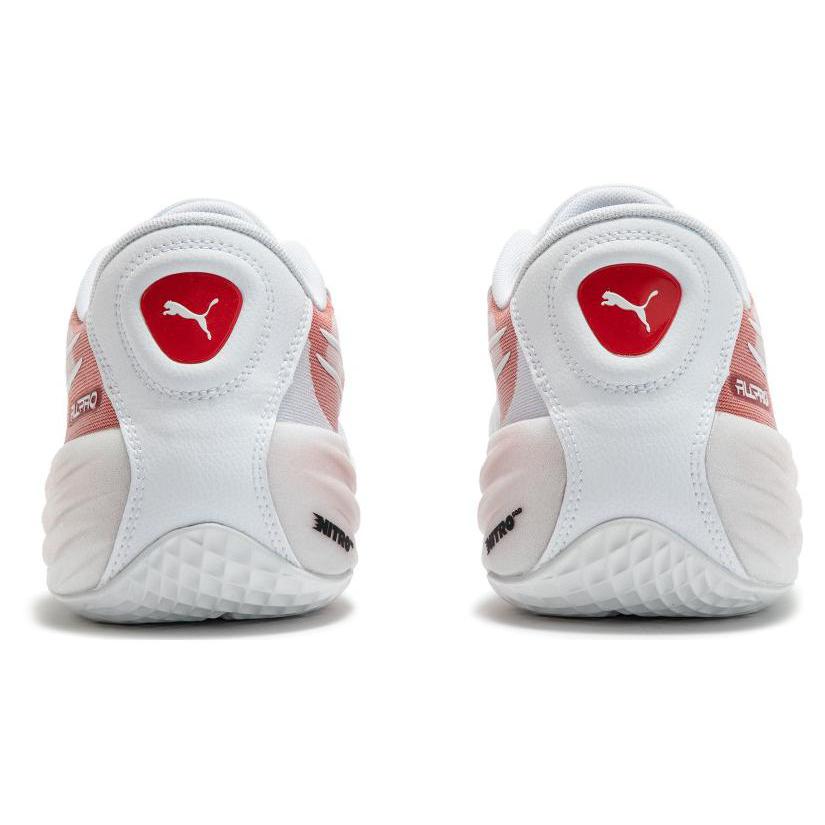 PUMA All Pro Nitro Low top Basketball Shoes Unisex White Pink 379081-04