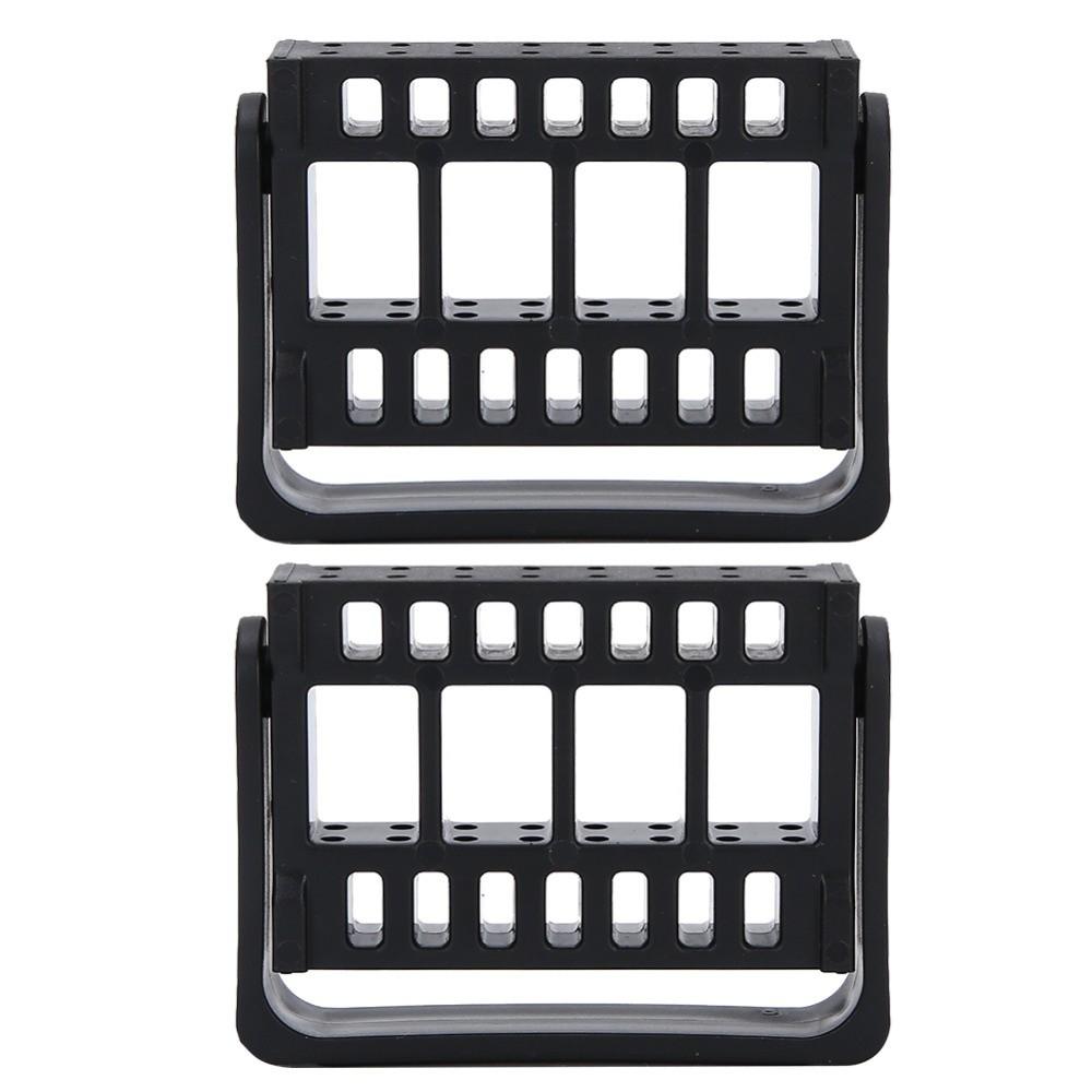 2PCS 16-Hole Drill Bit Organizer ABS Nail Tool Holder Manicure Display Rack Professional Salon Use