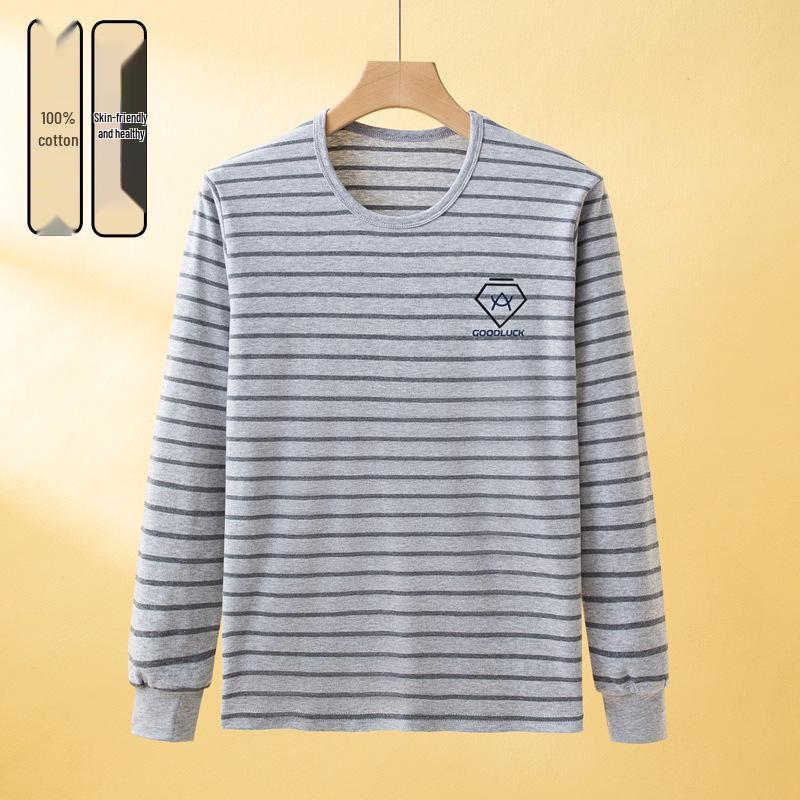 Teen Boys' Cotton Long Sleeve Autumn T-Shirt - Mid & Big Sizes Available