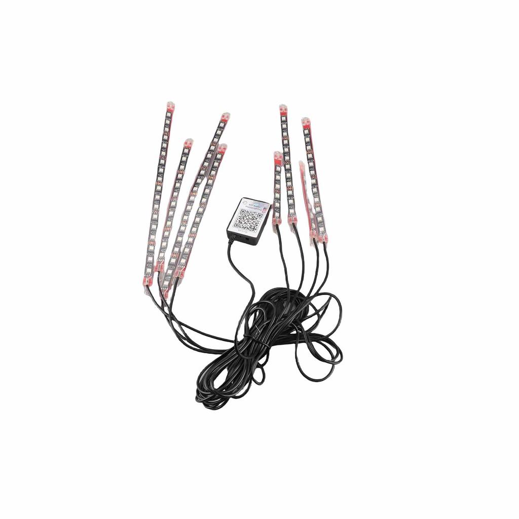 Motorcycle LED Lights Kits, IP68 Water Tight Ambient Light, APP Control RGB Illusion Motorcycle Decorative Light Music