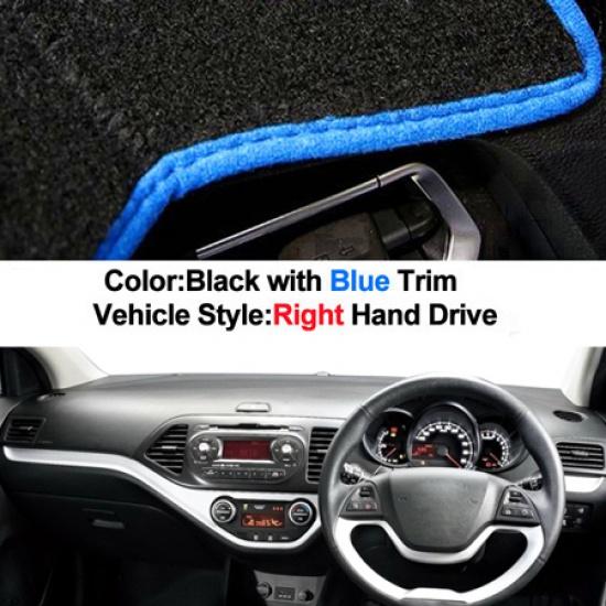 For Kia Picanto Morning 2012 2013 2014 2015 2016 Car Dashboard Cover Dash Mat Carpet Cape 2 Layers LHD RHD Auto Sunshade