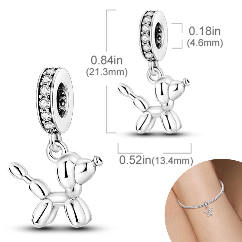 New Copper Plated Cute Dog Pets Charms Beads Fit Original Bracelet Charms Diy For Women Pendant Beads Jewelry Gift