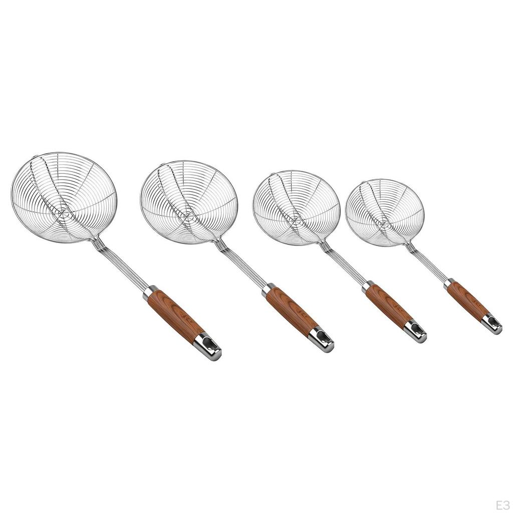 Strainer Skimmer Ladle Cooking Frying Tool Wooden Handle Wire Kitchen Utensils for