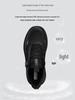 Huili Men's 2025 Autumn Breathable Black Sneakers with Soft Sole for Casual Wear and Running