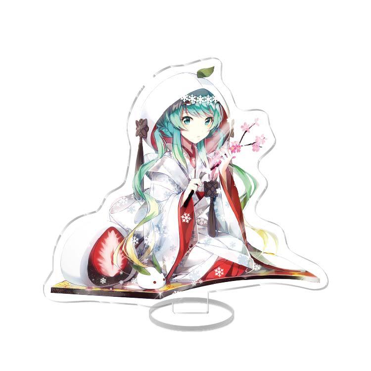 Anime Acrylic Stand Double Sided Artwork  Hatsune Miku Sakura Miku School Campus Figure Merchandise Otaku Collection