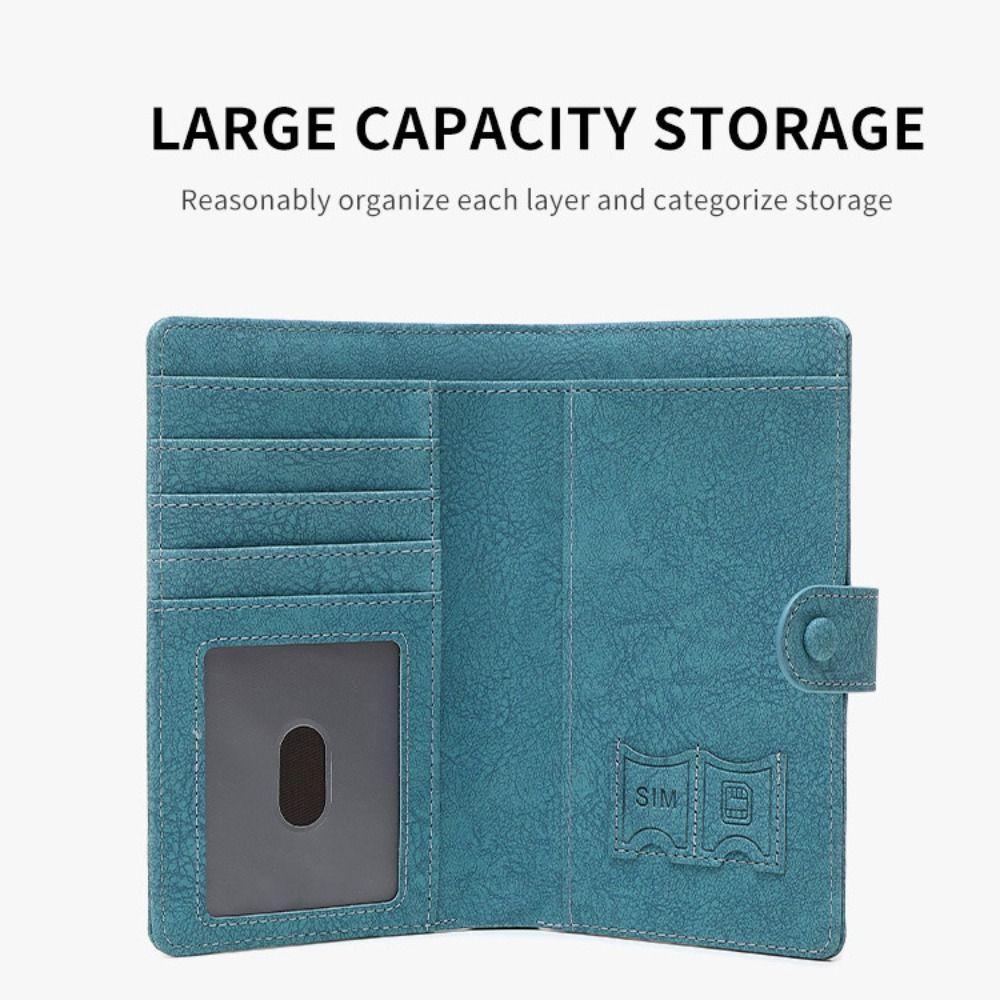 Passport Cover PU Passport Bag Card Holder Passport Clip Portable Storage Bag  Men