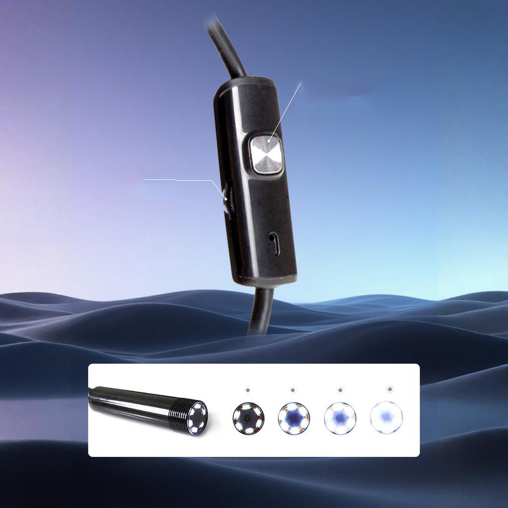 Industrial Endoscope with 8 LED Lights, HD Borescope Inspection Tool, 1m/5m/10m Hardwire Option (IP67 ), Compatible for iOS & Android Phones