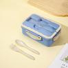 Wheat Straw Insulated Microwave-Safe Bento Lunch Box for Office & Students