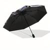 Kuromi,Sanrio Automatic Umbrella-Foldable, Durable 8-Bone Design, Compact and Stylish, Great for Camping, Halloween, Christmas, Mother's Day
