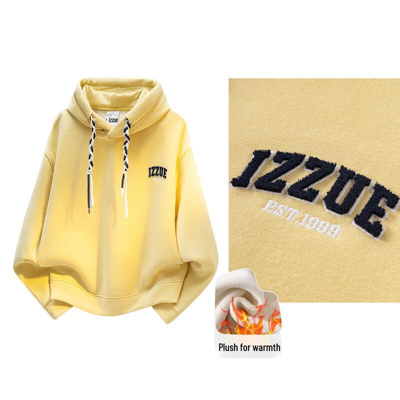 Izzue Women's Brush Embroidery Fleece-Lined Hoodie