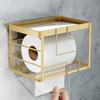 Glass Bathroom Paper Roll Holder Black/White Toilet Tissue Box Paper Towel Rack Wall Mounted Mobile Phone Rack Bath Shelf