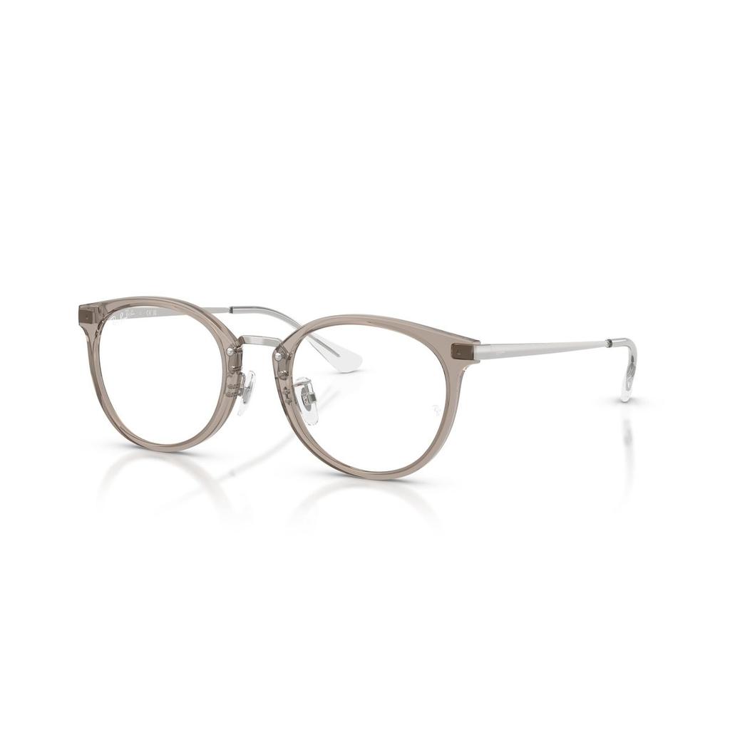 Ray-Ban 0RX7266D Transparent Grey Phantos Eyeglass Frames Unisex Asian Design 49mm
