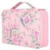 Pencil Case 200 Slots Rose Printed 4‑Layer Zipper Pen Holder Stationery Storage Pocket